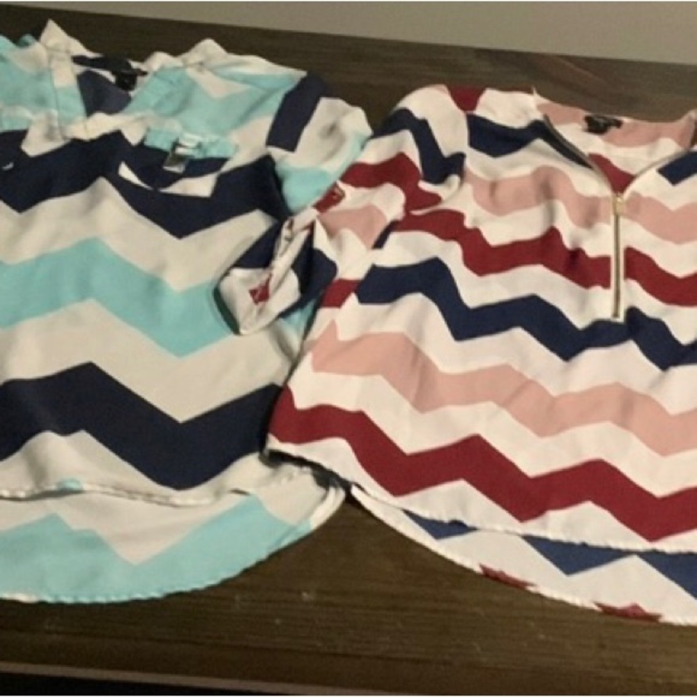 Rue 21 (2) ladies dress shirts size medium.